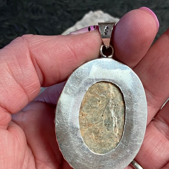 Wild Horse Turquoise Magnesite Pendant Crazy Horse Appaloosa Stone - Picture 5 of 6